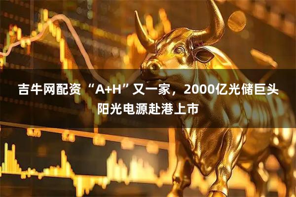 吉牛网配资 “A+H”又一家，2000亿光储巨头阳光电源赴港上市